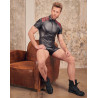 NEK T-shirt VEGA Noir-Rouge